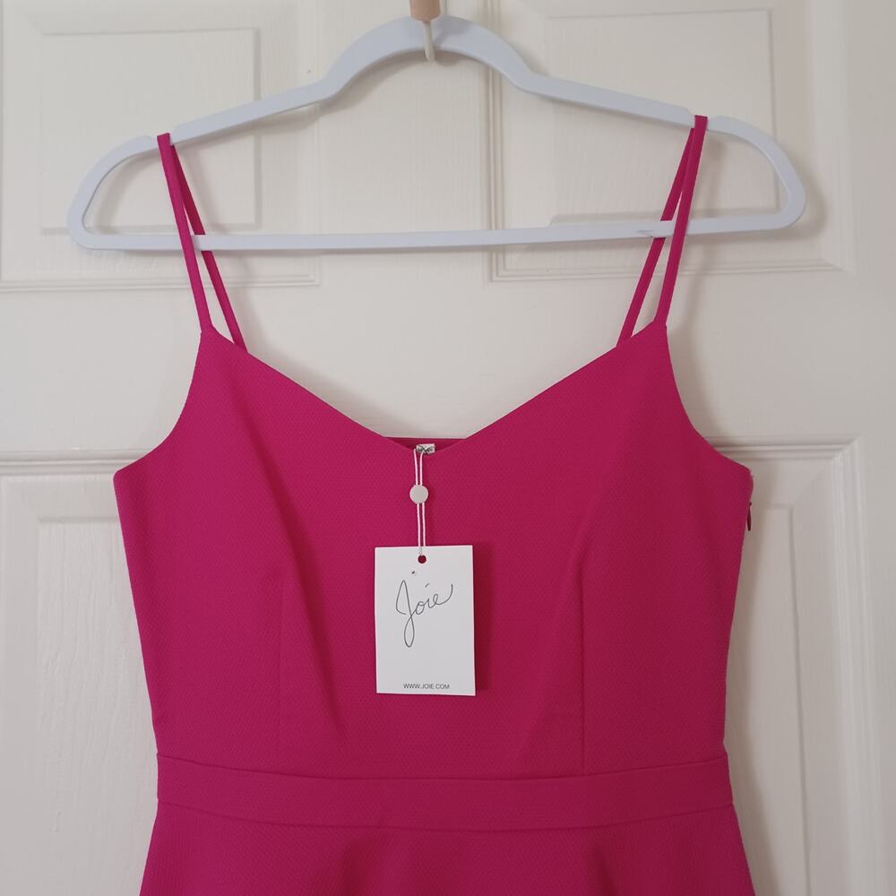 Joie Viernan Cotton Pique Dress Bougainvillea S NWT - Picture 4 of 13